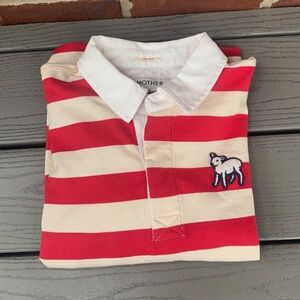 Mother The Boxy Match Stripe Rugby Shirt
